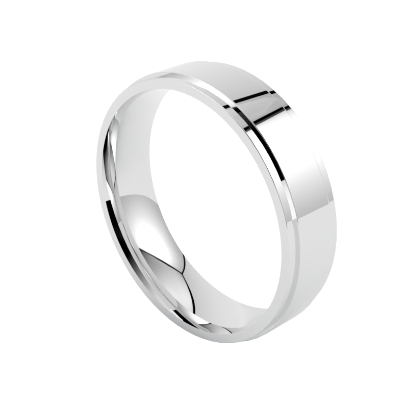 proste obrączki ślubne złoto białe 585